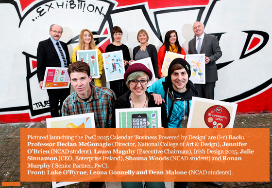 PwC launches its 2015 Calendar with the help of the students of the NCAD