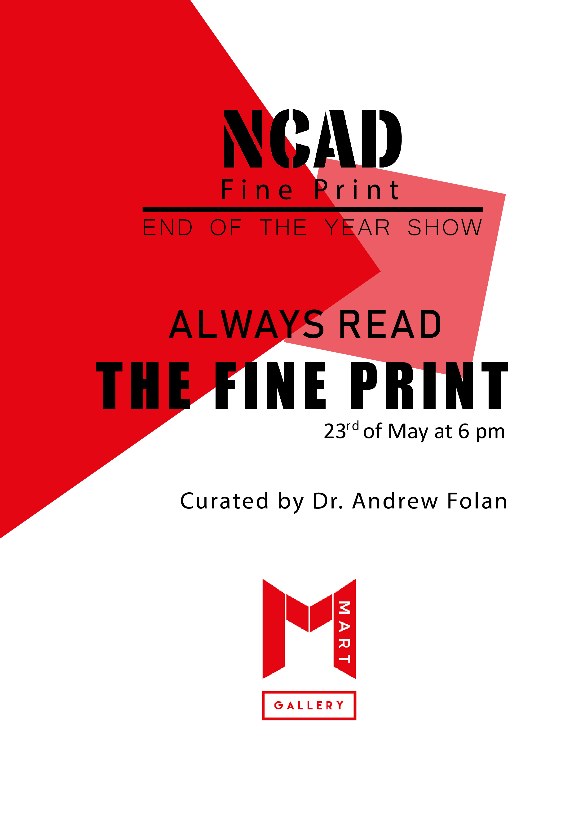 Fine Print 2nd Year Students End of Year Show