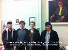 Mary Cawley Travel Bursaries awarded for 2013/14